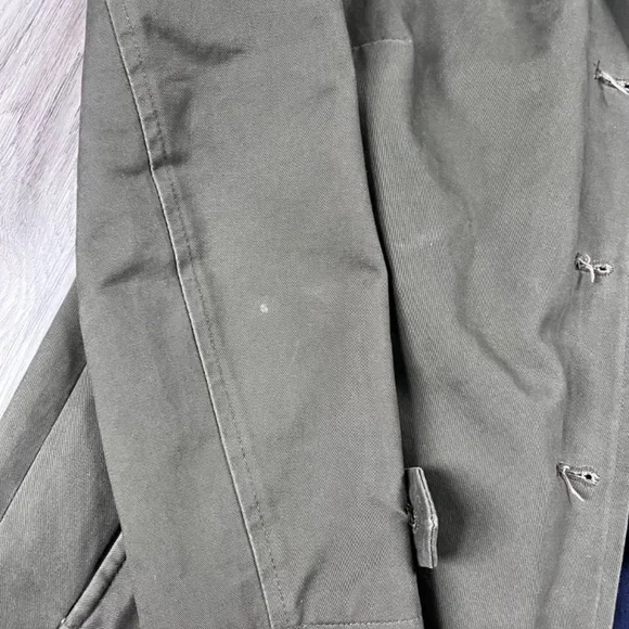 Bridge And Burn Jacket Womens XS Green Cotton Coat Jacket Lined trench coat barn - Picture 7 of 8